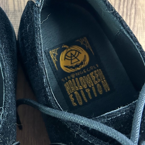 Strange Cvlt Halloween Jack O Lantern Creepers Black Velvet Size 11 - Picture 6 of 8